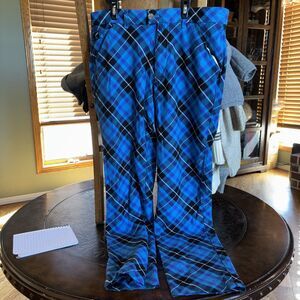 Royal & Awesome Men`s Golf Pants Blue Plaid Diamonds Golf Pants 32x32 CADDYSHACK
